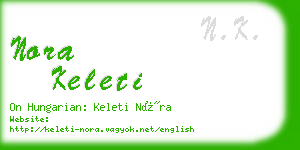 nora keleti business card